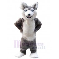 Hohe Qualität Grauer und weißer Wolf Maskottchen Kostüm Tier