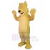 Blindfolded Long Wool Yellow Wolf Mascot Costume Animal