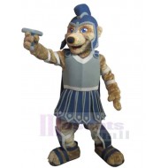 Soldat Loup tenant une arme Costume de mascotte Animal