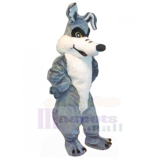 Coyote lobo gris de dibujos animados Disfraz de mascota adulto