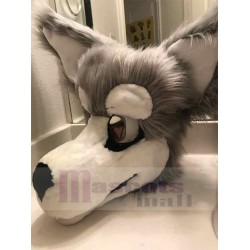 Gray Wolf Fursuit Mascot Costume Animal Head Only
