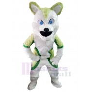Lobo divertido Disfraz de mascota animal con ojos azules