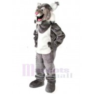 Brüllender grauer Wolf Maskottchen Kostüm Tier Erwachsene
