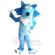 Lobo azul de dibujos animados Disfraz de mascota animal