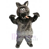 Pikanter dunkelgrauer Wolf Maskottchen Kostüm Tier