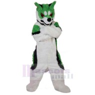 Wütender grüner Wolf Maskottchen Kostüm Tier