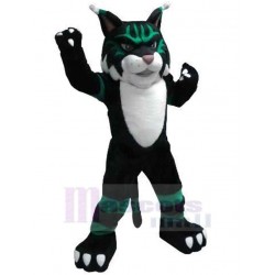 Black and Dark Green Wildcat Mascot Costume Animal