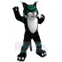 Chat Sauvage Noir et Vert Foncé Costume de mascotte Animal