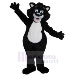 Freundliche schwarze Hauskatze Maskottchen Kostüm Tier