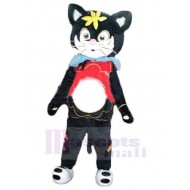 Chat de fleur noir mignon Costume de mascotte Animal