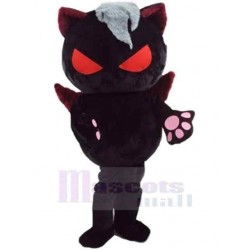 Evil Black Cat Mascot Costume Animal with Red Eyes