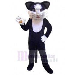 Coole schwarz-weiße Katze Maskottchen Kostüm Tier