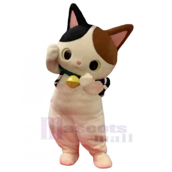 Chat mignon Costume de mascotte Animal avec des oreilles noires et brunes