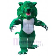 Fierce Green Wildcat Mascot Costume Animal