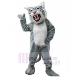 Fierce Wildcat Mascot Costume Animal with Sharp Teeth