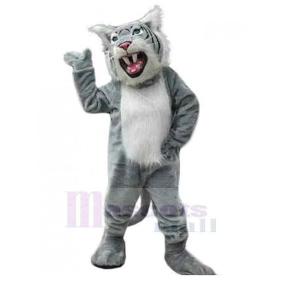 Feroz gato montés Disfraz de mascota animal con dientes afilados