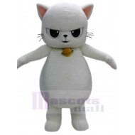 Fierce White Cat Mascot Costume Animal