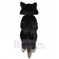 Chat noir heureux Costume de mascotte Animal