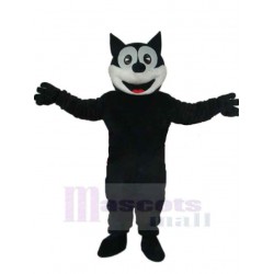 Smiling Black Cat Mascot Costume Animal