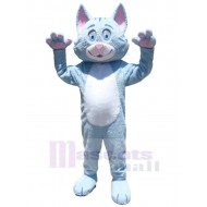 Beau chat bleu clair Costume de mascotte Animal