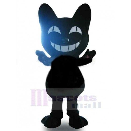 Chat noir souriant drôle Costume de mascotte Animal