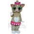 Chat mignon Costume de mascotte Animal avec nœud rose