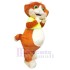 Orangefarbenes Katzenplüsch Maskottchen Kostüm Tier mit Großer Bauch