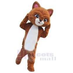 Chat brun mignon de haute qualité Costume de mascotte Animal