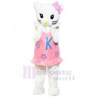 Chat timide Hello Kitty Costume de mascotte dessin animé