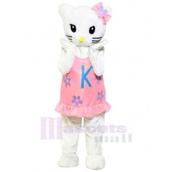 Shy Hello Kitty Cat Mascot Costume Cartoon