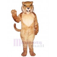 Strong Wildcat Mascot Costume Animal with Yellow Eyes