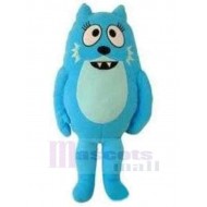 Funny Cartoon Blue Cat Mascot Costume Animal