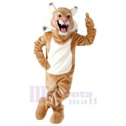 Comical Brown Wildcat Mascot Costume Animal Adult