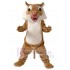 Fierce Brown Wildcat Mascot Costume Animal Adult