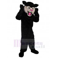 Lustige schwarze Katze Maskottchen Kostüm Tier mit rosa Nase