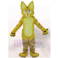 Big Ears Yellow Fur Cat Mascot Costume Animal