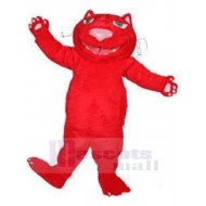 Red Cat Plush Mascot Costume Animal Adult