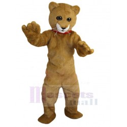 Brown and Yellow Cat Adult Mascot Costume Animal