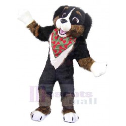 Braunes Hundemaskottchen Kostüm Tier mit Bib