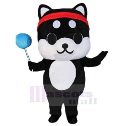 Cartoon Black Dog Mascot Costume Animal Fancy Dress