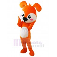 Schüchterner orangefarbener Hundecharakter Maskottchen Kostüm Tier