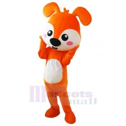 Carácter de perro naranja tímido Disfraz de mascota animal
