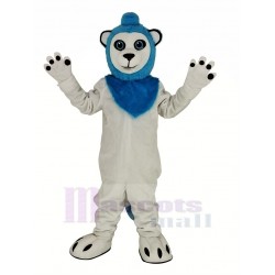 weißer Löwe Blauhaarige Maskottchen Kostüm Tier