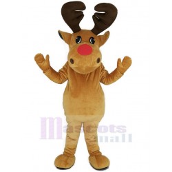 Brown Reindeer Mascot Costume Christmas Xmas