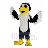 Blue and White Eagle Ace Pilot Bird Mascot Costume Animal