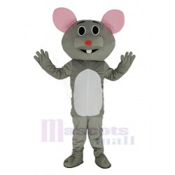 Gray Mouse with Red Nose Mascot Costume Animal