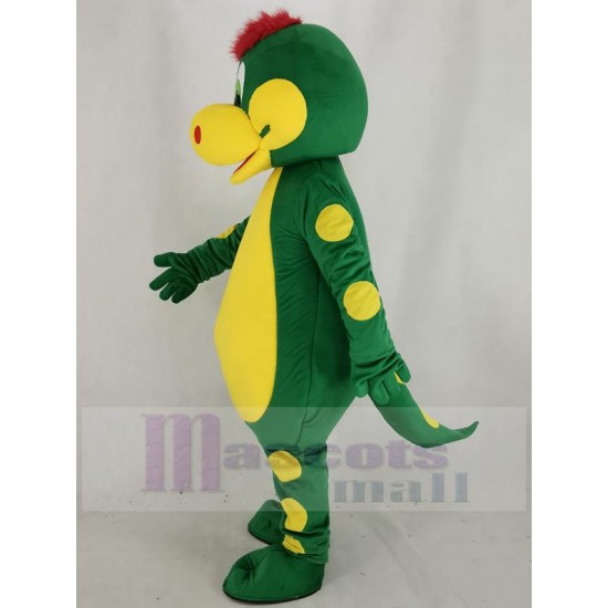 Cute Green Dino Dinosaur Mascot Costume Animal