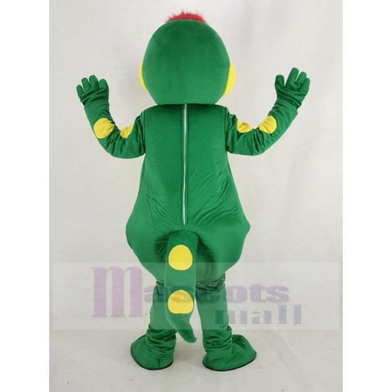 Süßes Grün Dino Dinosaurier Maskottchen Kostüm Tier