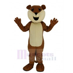 Funny Brown Ollie Otter Mascot Costume Animal