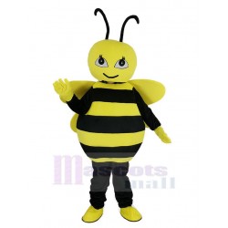 Yellow Little Bee Mascot Costume with Eyelash